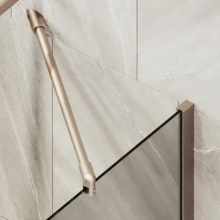 Шторка на ванну MaybahGlass MGV-67-2ш 50см бронза